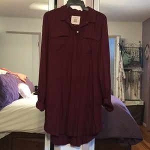 Juniors large shirt dress